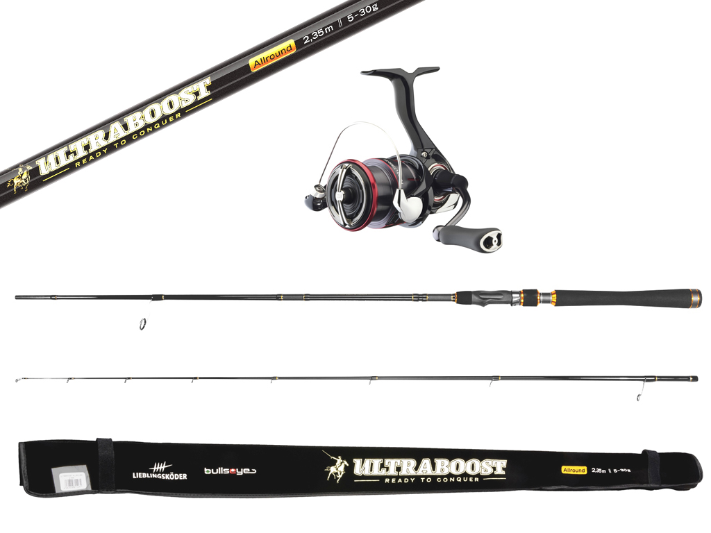 Allround Angelset - Ultraboost Allround Rute  + Rolle Daiwa Fuego LT 3000 C
