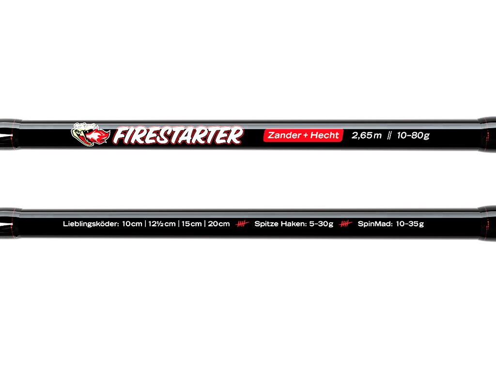 Angelset für Zander & Hecht - Lieblingsköder Firestarter Rute + DAIWA 23 Ninja LT 4000 C Rolle