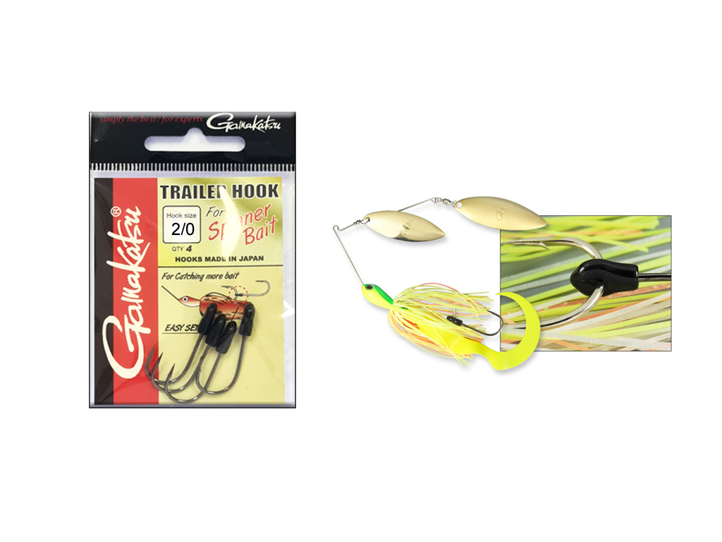 GAMAKATSU Preda Trailer Hooks Black - Gr. 2/0