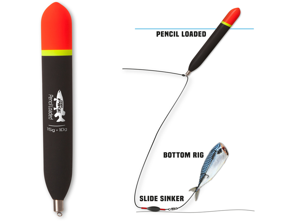 Mr. Pike Pencil Loaded 150 mm schwarz 8/12g