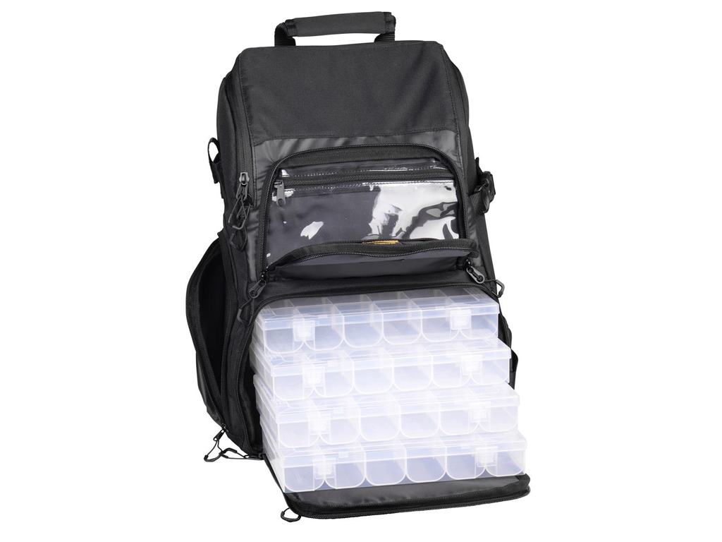 Spro- Backpack 104 - Rucksack schwarz - incl. 4 Tackleboxen