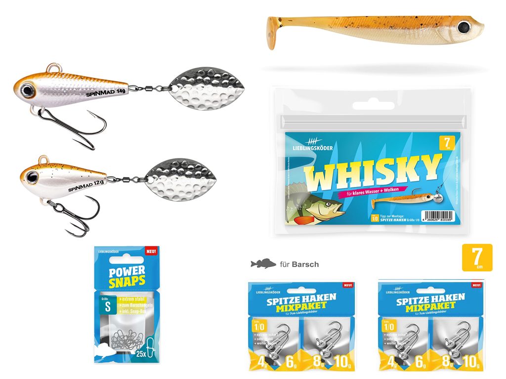 Barsch-Set Whisky - Typ L - Lieblingsköder & SpinMad