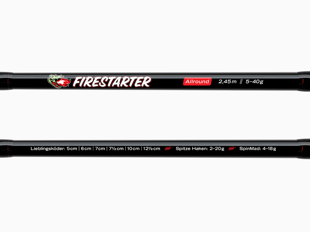 Allround Angelset - Lieblingsköder Firestarter Rute + DAIWA 23 Ninja LT 3000 C Rolle