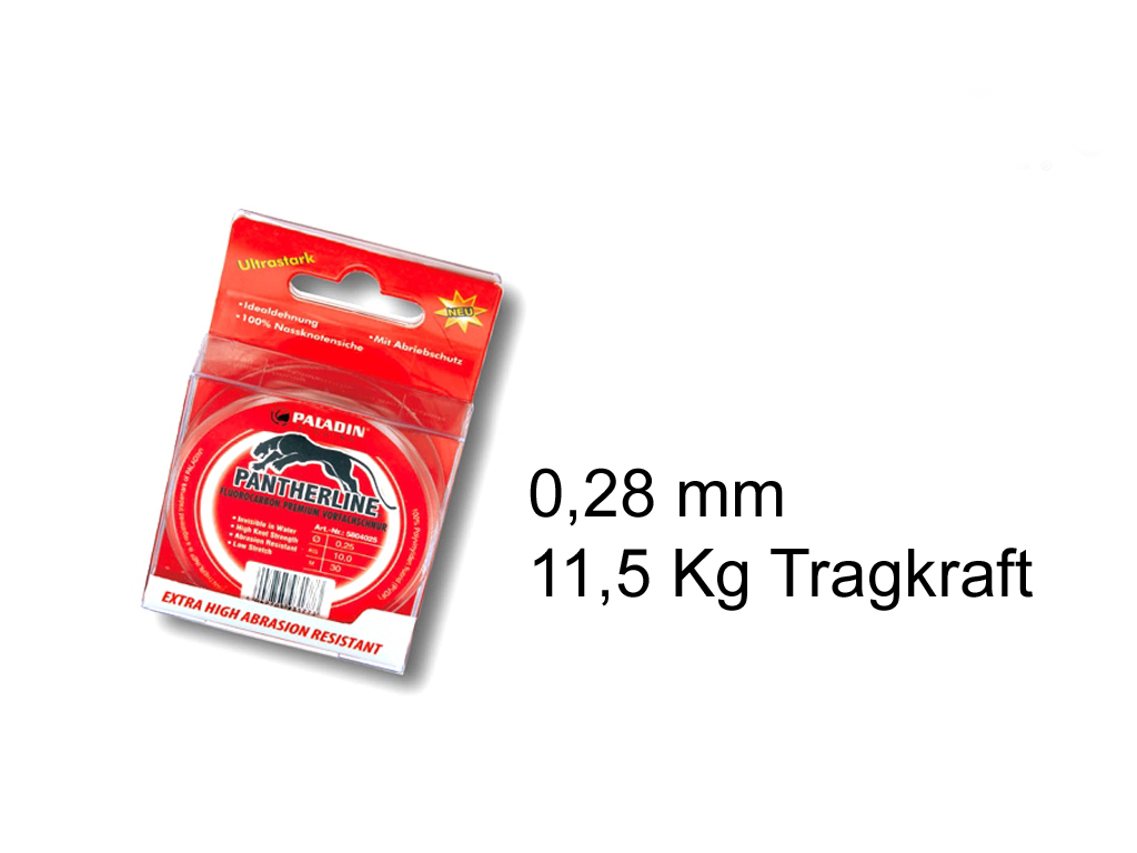 Fluoro-Carbon Vorfachschnur 30 m Spule - 0,28 mm - 11,5 Kg Tragkraft