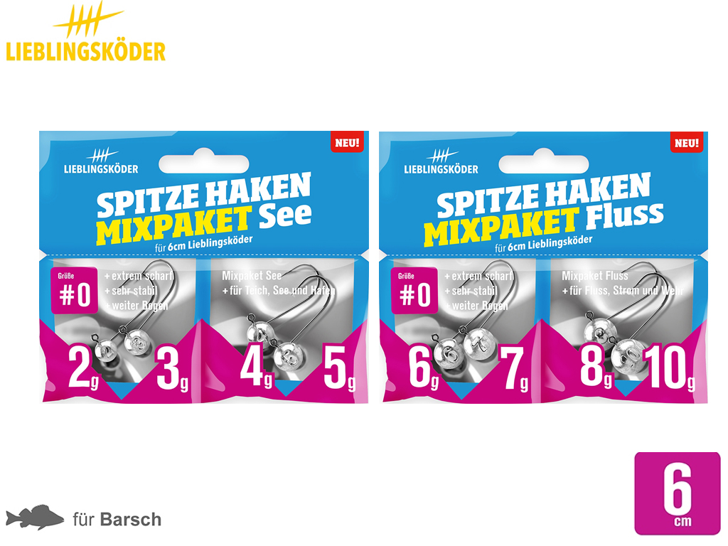 Lieblingsköder 6 cm - Barsch - großes Starter-Set