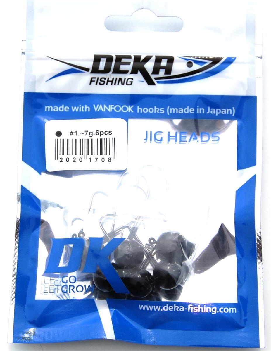 Deka Jigkopf - rund - schwarz - Gr. #1 - 3,5 g bis 14 g