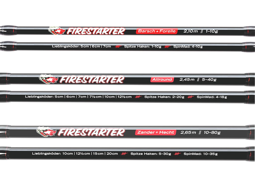 LIEBLINGSKÖDER Firestarter Spinnruten-Serie