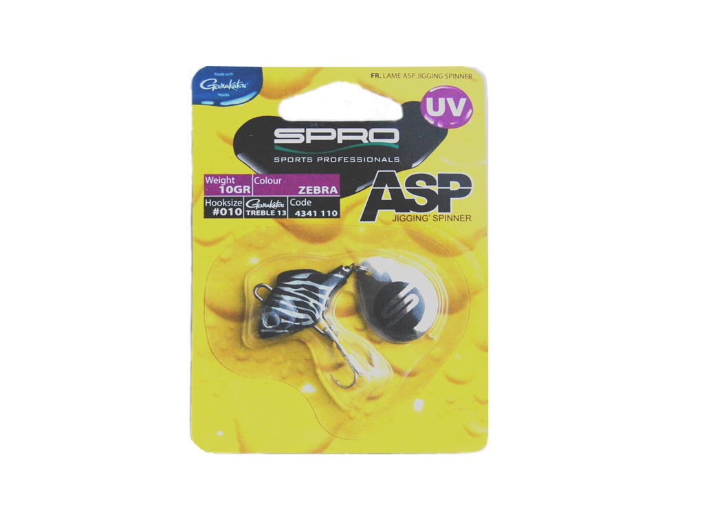 Spro ASP Spinner UV 10 g Zebra