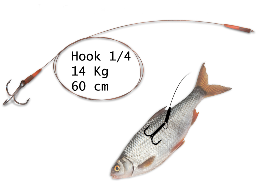 MR.Pike - Float Rig Leader Float Rig Leader 1/4 - 14 Kg - 60 cm