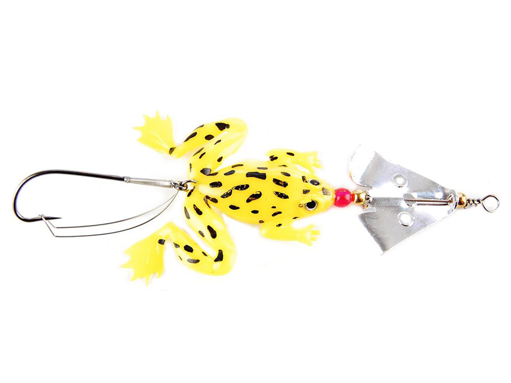 Frosch Spinner - incl. Weedless Krautschutz Gelb