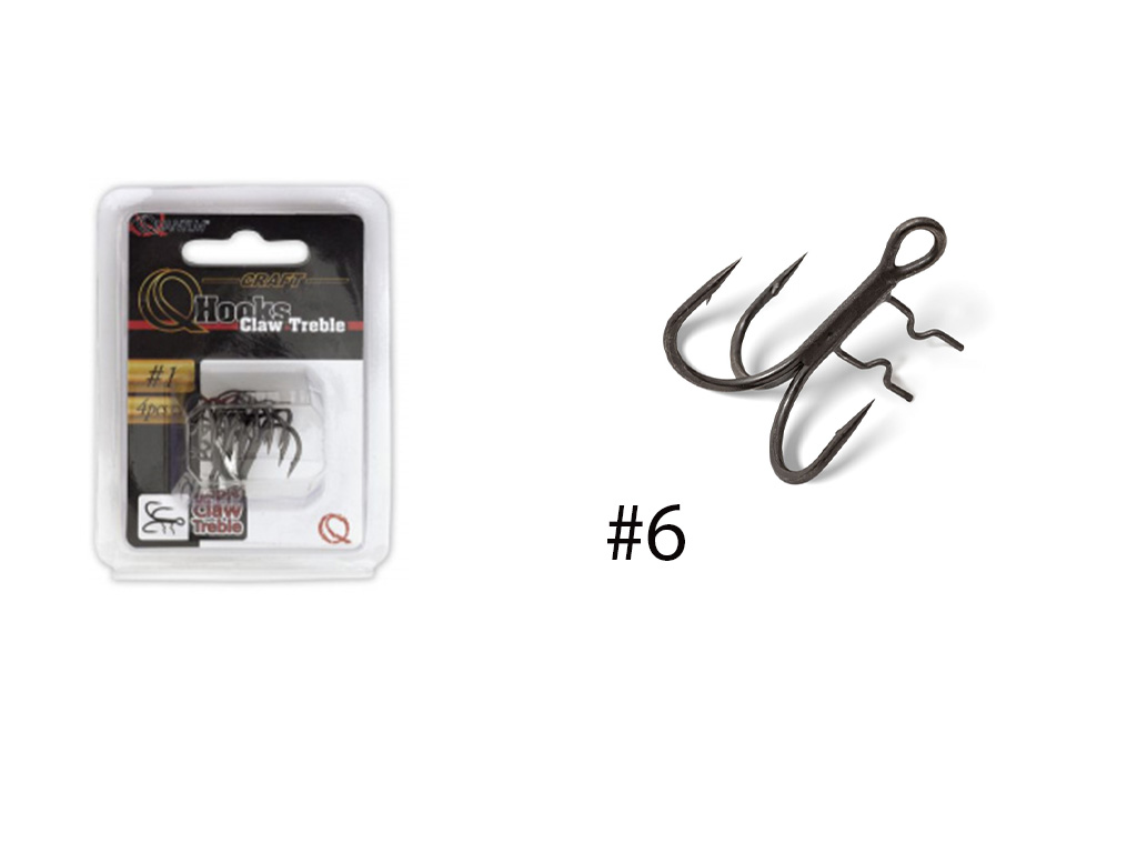QUANTUM Claw Treble Hooks Treble Hooks #6