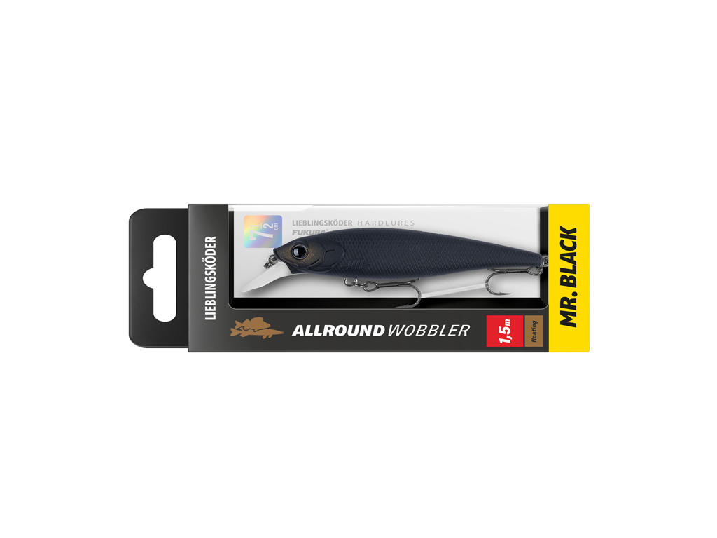 LIEBLINGSKÖDER - ALLROUND WOBBLER 7,5 cm - 9,4 g Mr.Black