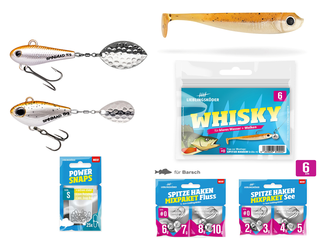 Barsch-Set Whisky - Typ M - Lieblingsköder & SpinMad