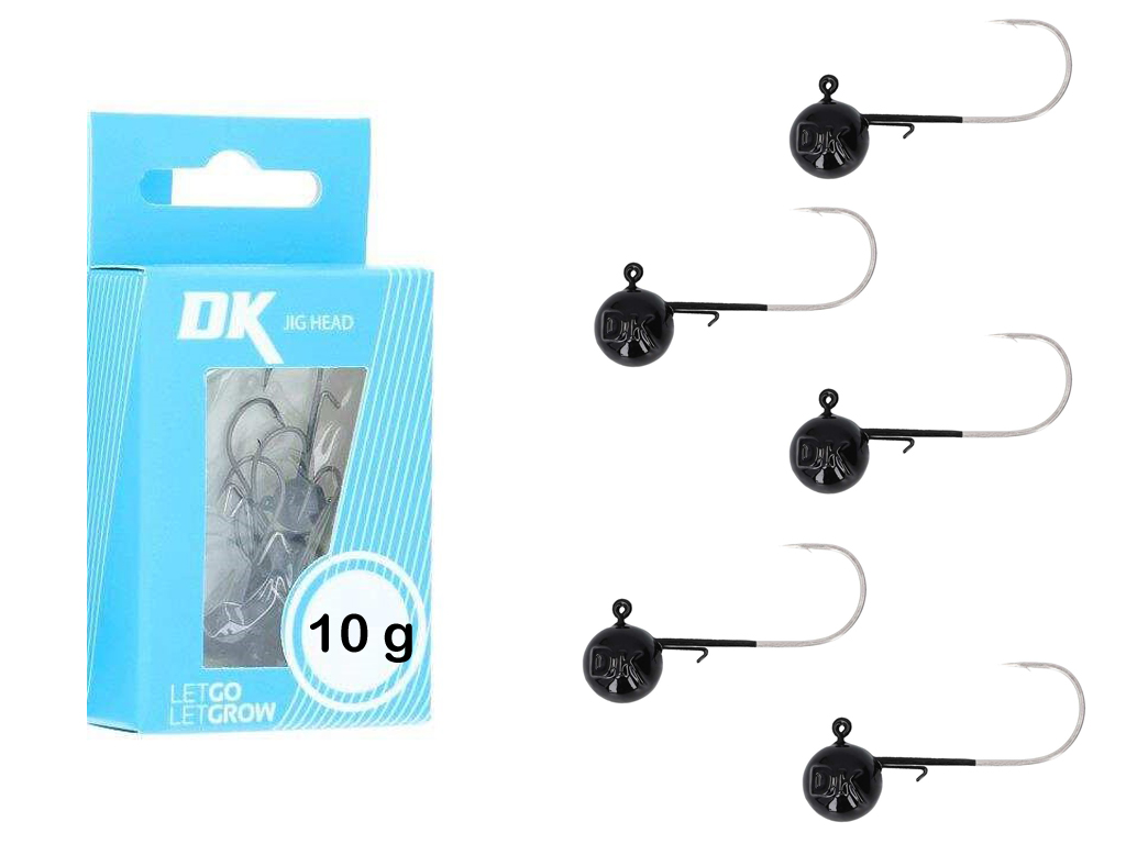 Deka Jigkopf - rund - schwarz - Gr. #1 - 10 g