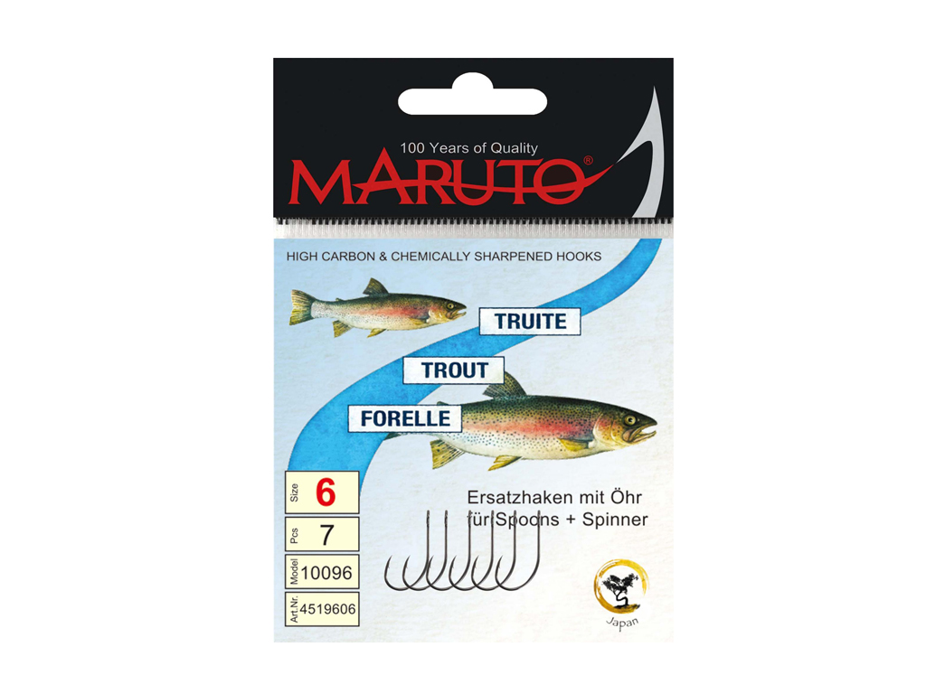 Maruto Einzelhaken-  Spoonhaken mit Öhr  Gr. 6