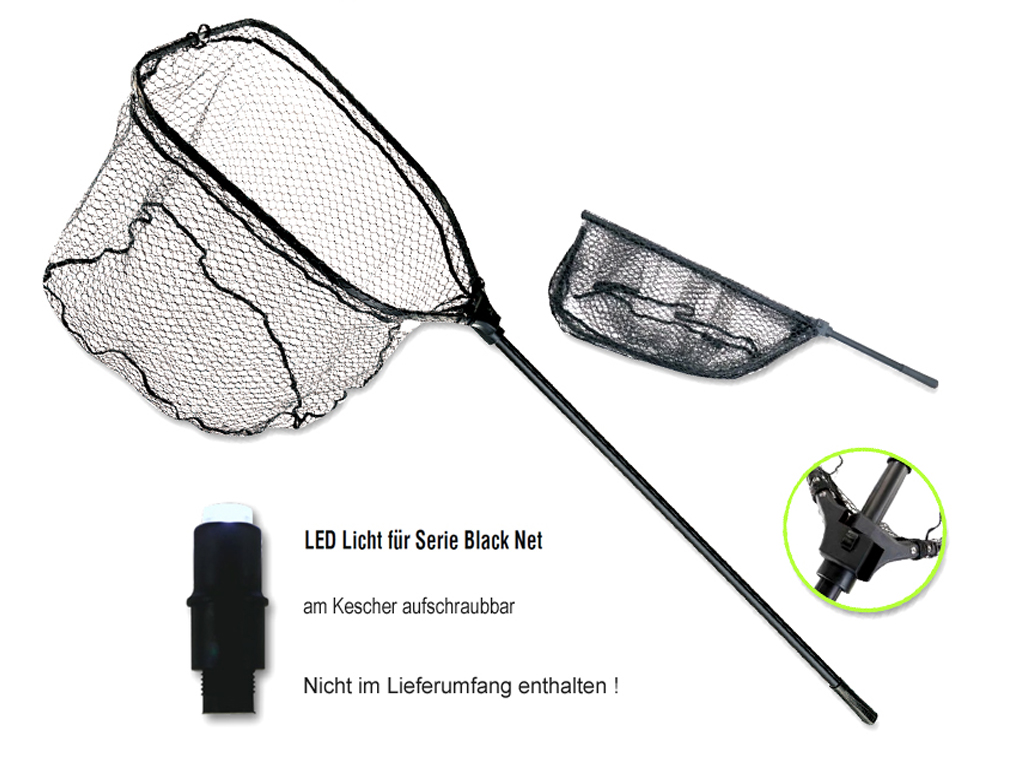 Kescher Clap Net gummiert Black