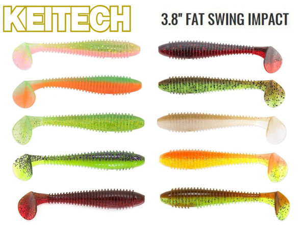 Keitech FAT Swing Impact 3.8" - Barsch - Zander - 6 stk. pro Packung