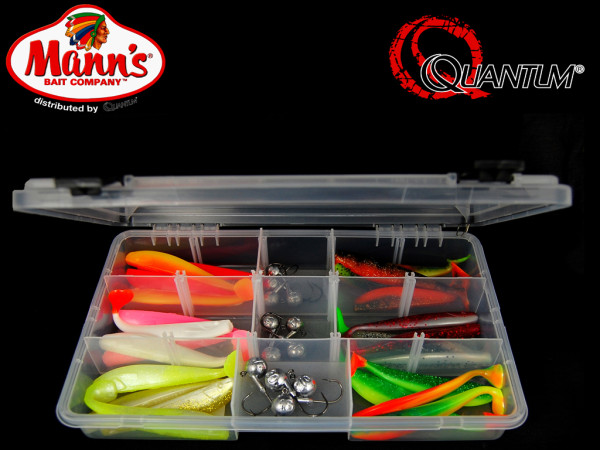 Quantum - Q Paddler Köderbox 10 cm trübes Wasser incl. Jigköpfe - Komplettbox