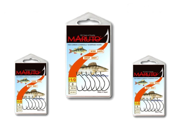 Maruto Wide Gape Plus Drop Shot Haken - Barsch, Zander