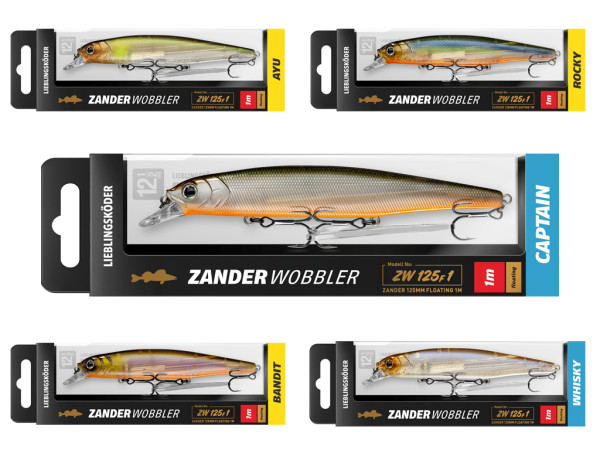 LIEBLINGSKÖDER - Zanderwobbler-Set Klar BIG - 5 er Set