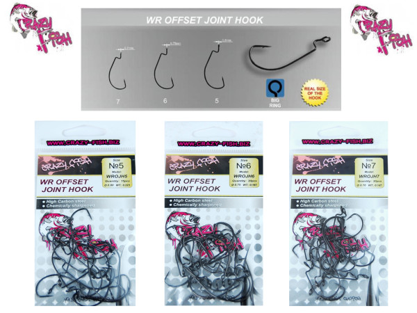 Crazy Fish Joint Hook - Offset Haken