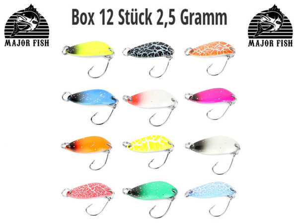 Major Fish Spoon Set 2,5 g - Blinker Box 12 Stk.