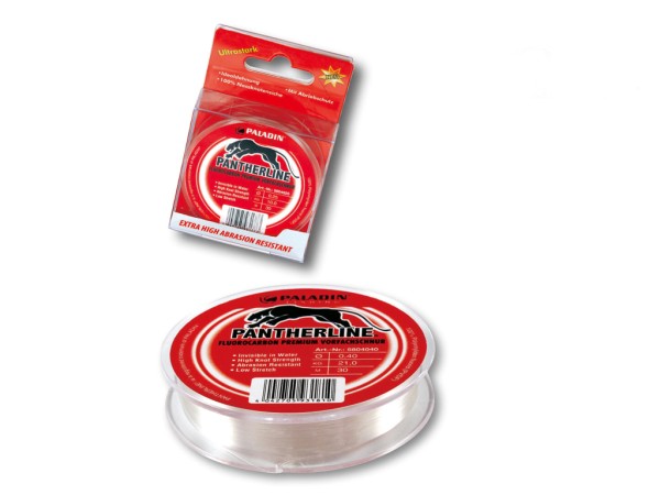 Pantherline Fluoro-Carbon Vorfachschnur 30 m Spule- 0,12 bis 0,40 mm