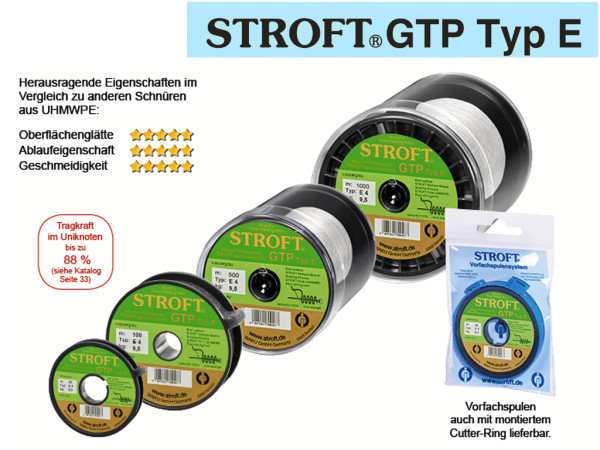 Stroft GTP Typ E - 250 m Spule - geflochtene Schnur