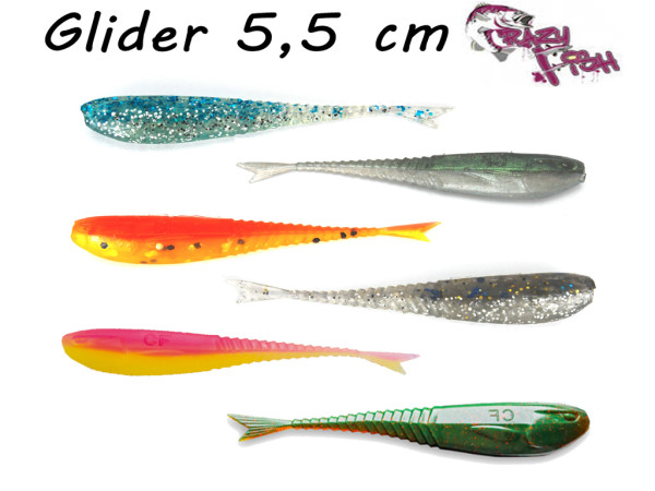Crazy Fish 5,5 cm Glider - Floating - 10 er Pack