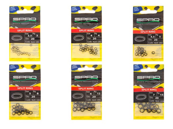 Spro - Matte Black Split Ring - Sprengring 3 bis 25 Kg
