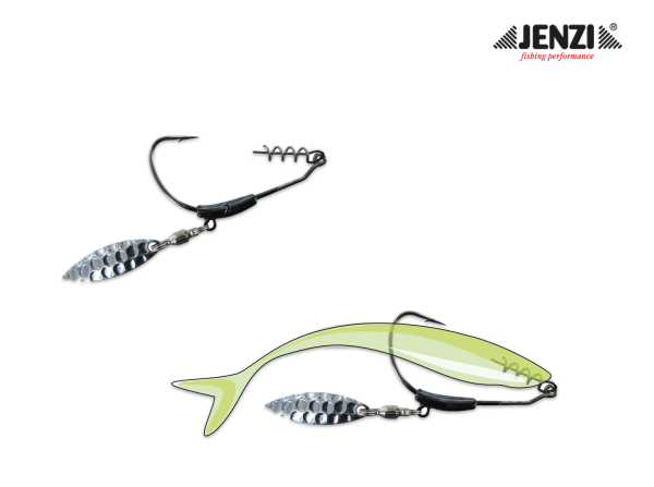 JENZI - Bladed Offset-Hook - Gr. 1/0 bis 3/0