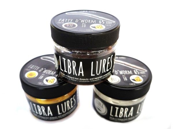LIBRA LURES SET - FATTY D`WORM CHEESE - 3 Dosen