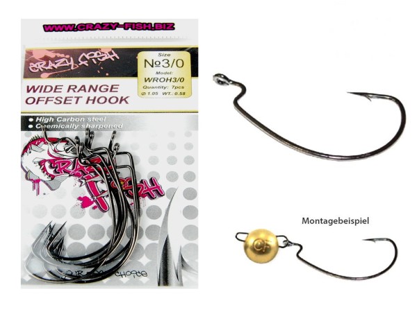 Crazy Fish Offset Haken - Wide Range