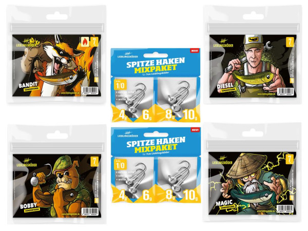 Lieblingsköder - Barsch 7 cm - Sonderfarben-Set
