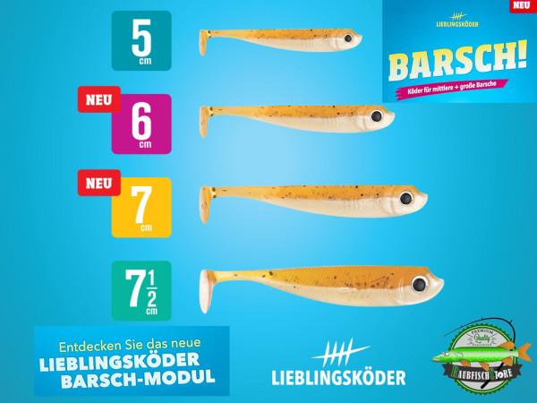 Lieblingsköder 7 cm - Barschköder - Alle Farben