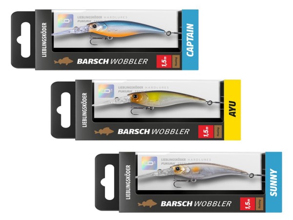 Barschwobbler Set - Lieblingsköder - 3 er Set Klares Wasser