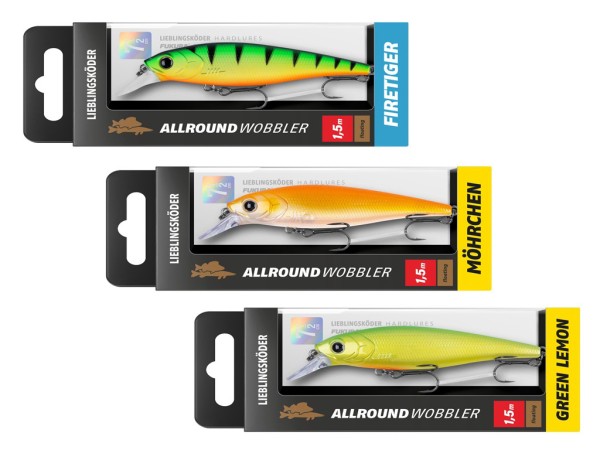 Allroundwobbler Set - Lieblingsköder - 3 er Set - Trübes Wasser