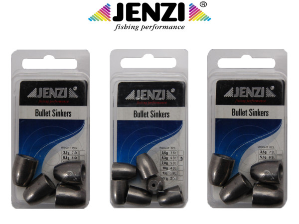 Bullet Sinkers - Jenzi 3,5 bis 21 g