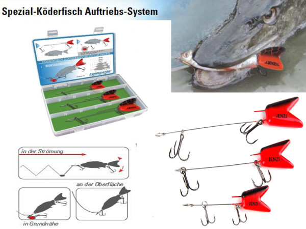 Köderfisch Auftriebssystem