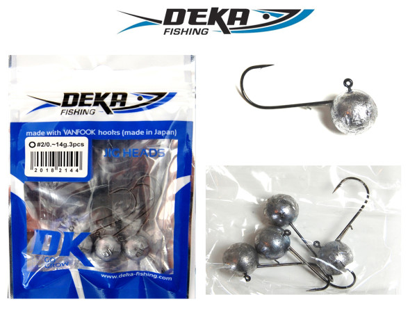 Deka Jigköpfe - Gr. 2/0 silber - 5 - 24 g - super scharf - Made in Japan