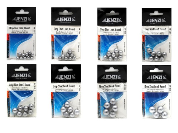 Drop-Shot-Bleie - Rund - 3 g bis 25 g