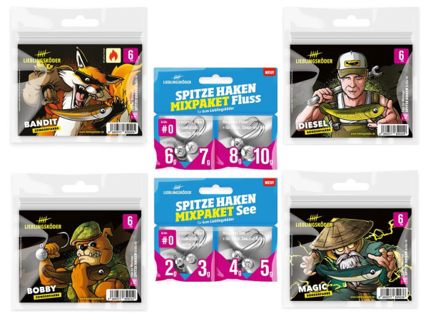 Lieblingsköder - Barsch 6 cm - Sonderfarben-Set 1