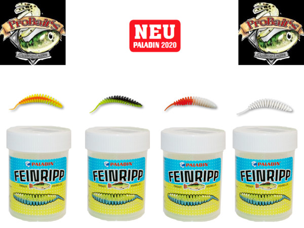 Pro Baits Feinripp - Set 6,5 cm Knoblauch - UL Top Köder - Forelle - Barsch