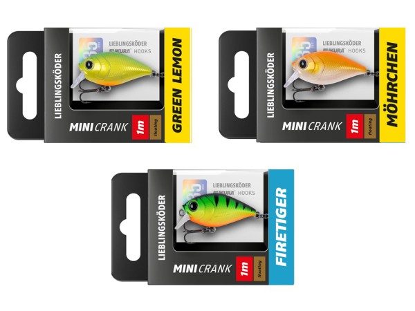 Mini Crank Set - Lieblingsköder - 3 er Set - Trübes Wasser