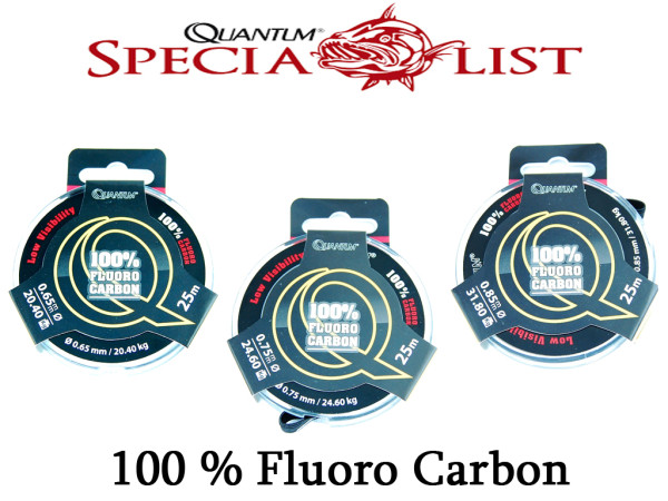 Quantum Fluoro Carbon Predator 25 m Spule