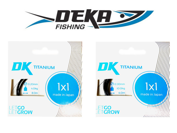 DEKA Titanium 1x1 - Vorfachmaterial - 4 bis 8 m - Made in Japan