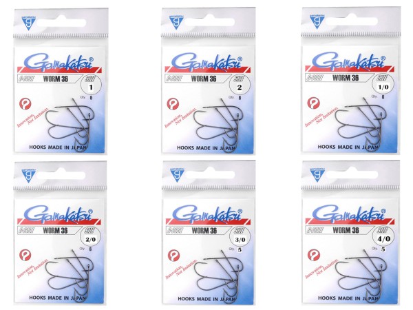 Gamakatsu - Worm 36 - Einzelhaken