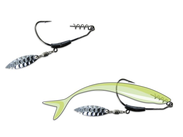 JENZI - Bladed Offset-Hook - Gr. 1/0 bis 3/0