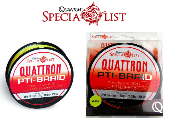 Quattron PTI Braid 300 m 0,25 mm - gelb