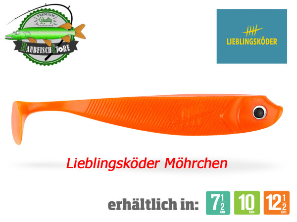 Lieblingsköder - Möhrchen - 7,5 - 20 cm - Barsch - Zander - Hecht - Dorsch